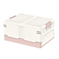 Ящик пластиковый складной белый, дно розовое, 480х360х240 мм в Старом Осколе