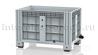 Контейнер iBox сплошной на ножках с краном серый в Старом Осколе Контейнер iBox сплошной на ножках с краном серый в Старом Осколе