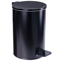 Ведро для мусора с педалью, усиленное, Титан, 10 л, черное, оцинкованная сталь в Старом Осколе