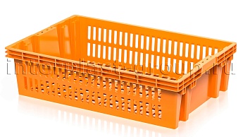 Ящик для овощей, фруктов и хлеба Евролоток оранжевый в Старом Осколе Ящик для овощей, фруктов и хлеба Евролоток оранжевый в Старом Осколе