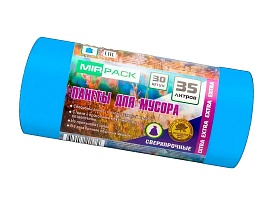 Мешки для мусора 35 л, ароматизированные, синие, в рулоне 30 шт., ПНД, 12 мкм, 640х500 мм, EXTRA, 3530661 в Старом Осколе