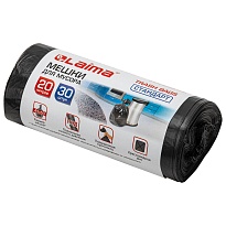 Мешки для мусора 20 л, черные, в рулоне 30 шт., ПНД, 8 мкм, 500х450 мм, LAIMA, 601376 в Старом Осколе