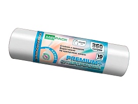 Мешки для мусора 360 л, белые, в рулоне 10 шт., ПВД 65 мкм, 1400х1000 мм, PREMIUM+, 3601015302 в Старом Осколе