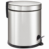 Ведро-контейнер для мусора урна с педалью LAIMA Classic Plus, 5 л, зеркальное