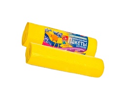 Мешки для мусора 35 л, ароматизированные, Лимон, желтые, в рулоне 10 шт., ПНД, 12 мкм, 560х530 мм, GRIFON Aroma, 101-080 Li в Старом Осколе