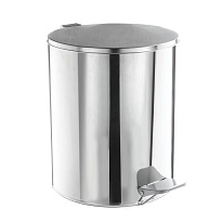 Ведро для мусора с педалью, усиленное, Титан, 15 л, нержавеющая сталь, хром в Старом Осколе Ведро для мусора с педалью, усиленное, Титан, 15 л, нержавеющая сталь, хром в Старом Осколе