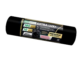 Мешки для мусора 180 л, черные, в рулоне 10 шт., ПВД, 60 мкм, 1100х930 мм, EXTRA LUX+, 1801098 в Старом Осколе