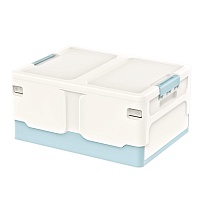 Ящик пластиковый складной белый, дно голубое, 480х360х240 мм в Старом Осколе
