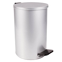 Ведро для мусора с педалью, усиленное, Титан, 10 л, серое, оцинкованная сталь в Старом Осколе