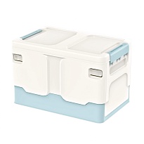 Ящик пластиковый складной белый, дно голубое, 370х240х240 мм в Старом Осколе