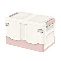 Ящик пластиковый складной белый, дно розовое, 370х240х240 мм в Старом Осколе
