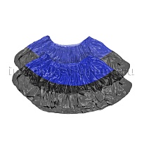 Бахилы сине-черные 1000 шт (500 пар), 54 мкм, двойная подошва, с одной резинкой, Прочные+ в Старом Осколе