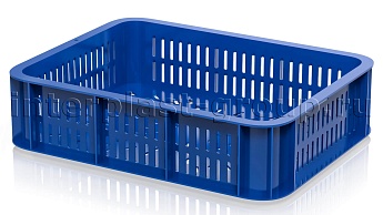 Ящик (лоток) кондитерский перфорированный синий в Старом Осколе