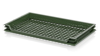 Ящик (лоток) для хлеба, овощей и фруктов трехбортный зеленый в Старом Осколе