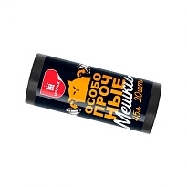 Мешки для мусора 45 л, черные, в рулоне 20 шт., ПНД, 14 мкм, 650х550 мм, Особопрочные, МП7795 в Старом Осколе