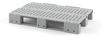 Поддон пластиковый перфорированный (усилен 1 трубой) с бортиками серый в Старом Осколе Поддон пластиковый перфорированный (усилен 1 трубой) с бортиками серый в Старом Осколе