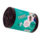 Мешки для мусора 12 л, черные, в рулоне 30 шт., ПНД, 6 мкм, 550х320 мм, Концепция Быта Tubus, 604936