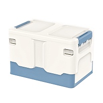 Ящик пластиковый складной белый, дно синее, 370х240х240 мм в Старом Осколе