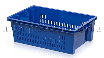 Ящик универсальный для овощей, фруктов и хлеба перфорированный синий в Старом Осколе Ящик универсальный для овощей, фруктов и хлеба перфорированный синий в Старом Осколе