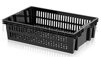 Ящик для овощей, фруктов и хлеба Евролоток черный в Старом Осколе Ящик для овощей, фруктов и хлеба Евролоток черный в Старом Осколе