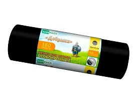 Мешки для мусора 180 л, ароматизированные, черные, в рулоне 10 шт., ПВД, 100 мкм, 1100х930 мм, Добрыня, Dob18010black в Старом Осколе Мешки для мусора 180 л, ароматизированные, черные, в рулоне 10 шт., ПВД, 100 мкм, 1100х930 мм, Добрыня, Dob18010black в Старом Осколе